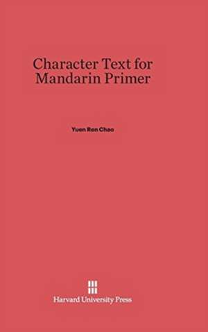 Character Text for Mandarin Primer de Yuen Ren Chao