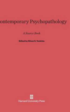 Contemporary Psychopathology de Silvan S. Tomkins