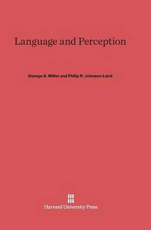 Language and Perception de George A. Miller