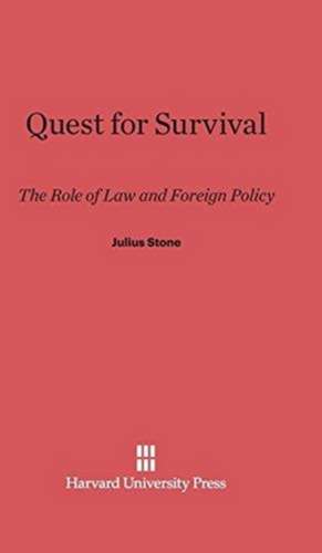 Quest for Survival de Julius Stone