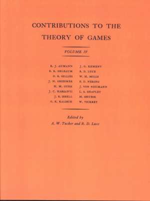 Contributions to the Theory of Games (AM–40), Volume IV de Albert William Tucker