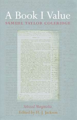 A Book I Value – Selected Marginalia de Samuel Taylor Coleridge