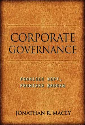 Corporate Governance de Jonathan R. Macey
