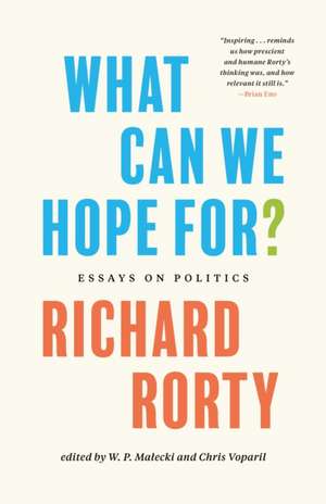What Can We Hope For? de Richard Rorty