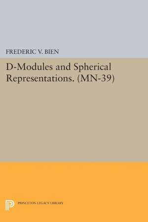D-Modules and Spherical Representations de Frédéric V. Bien