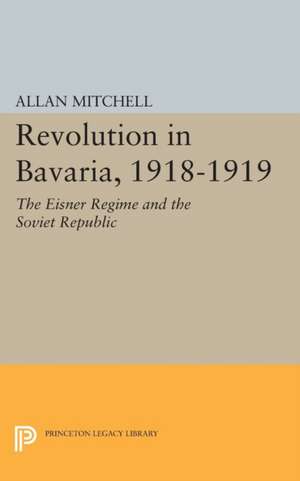 Revolution in Bavaria, 1918–1919 – The Eisner Regime and the Soviet Republic de Allan Mitchell