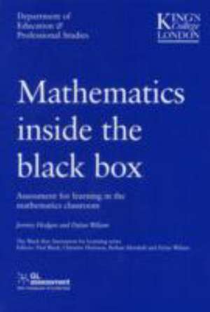 Mathematics Inside the Black Box de Bethan Marshall