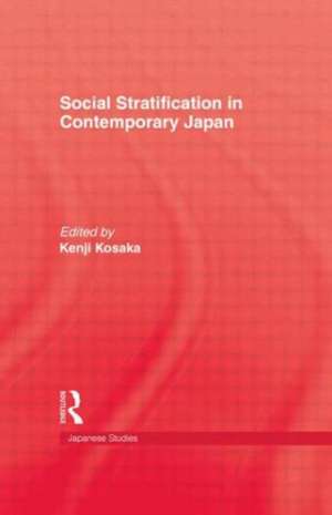 Social Stratification in Contemporary Japan de Kenji Kosaka