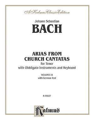 Tenor Arias, (4 Arias), Vol 3: German Language Edition de Johann Bach