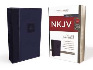 NKJV, Deluxe Gift Bible, Leathersoft, Blue, Red Letter, Comfort Print: Holy Bible, New King James Version de Thomas Nelson