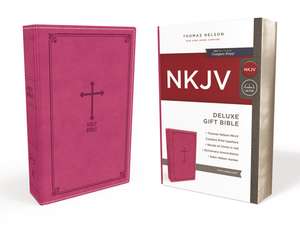 NKJV, Deluxe Gift Bible, Leathersoft, Pink, Red Letter, Comfort Print: Holy Bible, New King James Version de Thomas Nelson