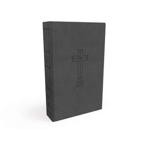 NKJV, Value Thinline Bible, Charcoal Leathersoft, Red Letter, Comfort Print: Holy Bible, New King James Version de Thomas Nelson