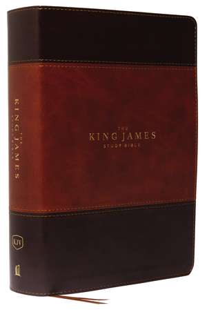 KJV, The King James Study Bible, Leathersoft, Brown, Red Letter, Full-Color Edition: Holy Bible, King James Version de Thomas Nelson