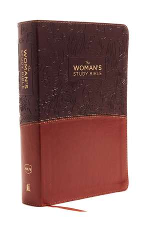 NKJV, The Woman's Study Bible, Leathersoft, Brown/Burgundy, Red Letter, Full-Color Edition: Receiving God's Truth for Balance, Hope, and Transformation de Dorothy Kelley Patterson