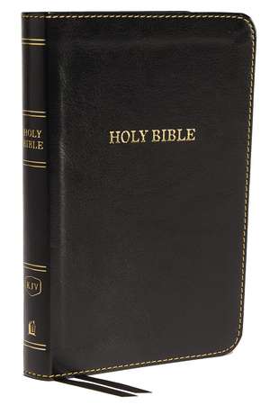 KJV, Thinline Bible, Compact, Leathersoft, Black, Red Letter, Comfort Print: Holy Bible, King James Version de Thomas Nelson