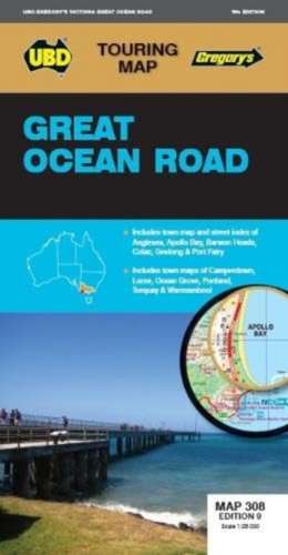 Great Ocean Road Map 308 9th de UBD Gregory's