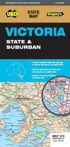 Victoria State & Suburban Map 370 31st ed de UBD Gregory's