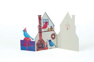 Avian Friends Christmas Birdhouse Tri-Fold Notecards: 175 Decorated Stickies de Geninne D. Zlatkis