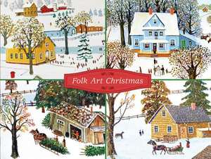 Folk Art Christmas Deluxe Notecard Collection de Galison