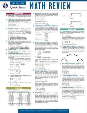 Math Review de Research & Education Association