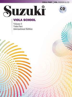 Suzuki Viola School, Vol 3: Viola Part, Book & CD de William Preucil