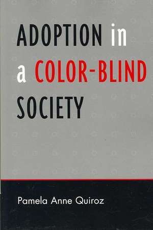 Adoption in a Color-Blind Society de Pamela Anne Quiroz