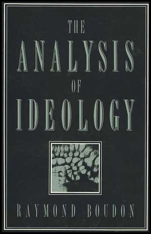 The Analysis of Ideology de R Boudon