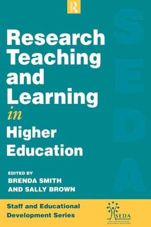 Research, Teaching and Learning in Higher Education de Sally Brown