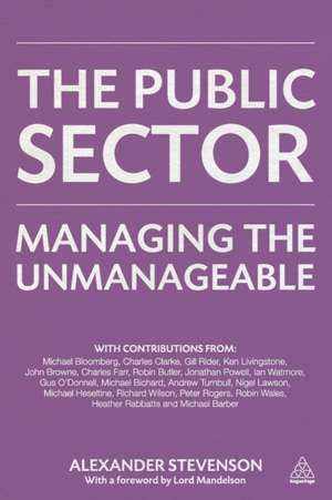 The Public Sector – Managing the Unmanageable de Alexander Stevenson