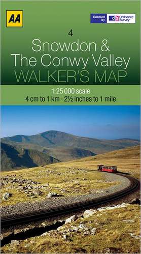 Walker's Map Snowdon & Conwy Valley: Edinburgh & the Pentland Hills de AA Publishing