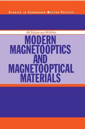 Modern Magnetooptics and Magnetooptical Materials de A.K Zvezdin