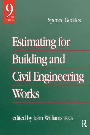 Estimating for Building & Civil Engineering Work de John Williams