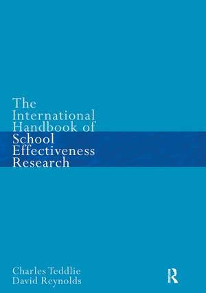 The International Handbook of School Effectiveness Research de David Reynolds