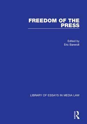 Freedom of the Press de Eric Barendt