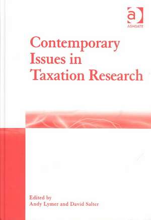 Contemporary Issues in Taxation Research de Andy Lymer