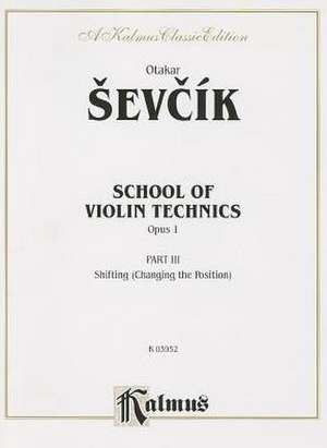 School of Violin Technics, Op. 1, Vol 3 de Otakar Sevcik