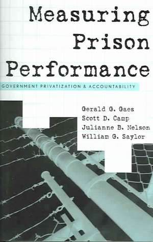 Measuring Prison Performance de Gerald G. Gaes