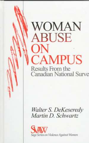 Woman Abuse on Campus: Results from the Canadian National Survey de Walter S. DeKeseredy