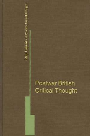 Postwar British Critical Thought de Andrew J Milner