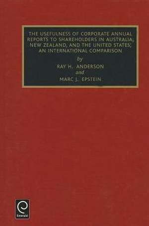 Usefulness of Corporate Annual Reports to Shareh – An International Comparison de Marc J. Epstein