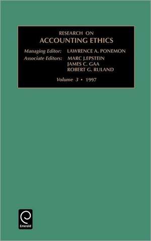 Research on Accounting Ethics: Vol 3 de Lawrence A. Poneman