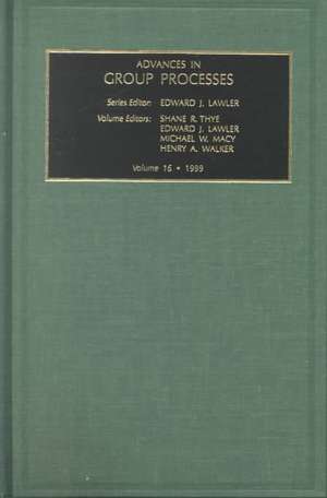 Advances in Group Processes de Edward J. Lawler