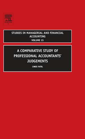 Comparative Study of Professional Accountants Judgements de Christopher Patel