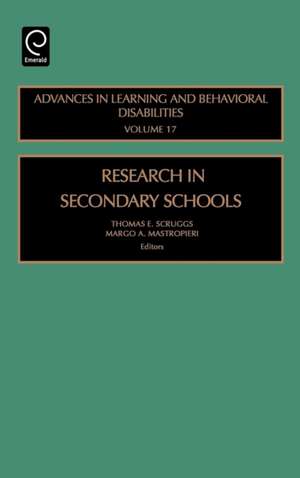 Research in Secondary Schools de Thomas E. Scruggs