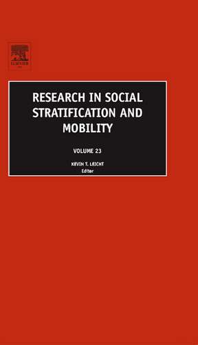 Research in Social Stratification and Mobility de Kevin T Leicht