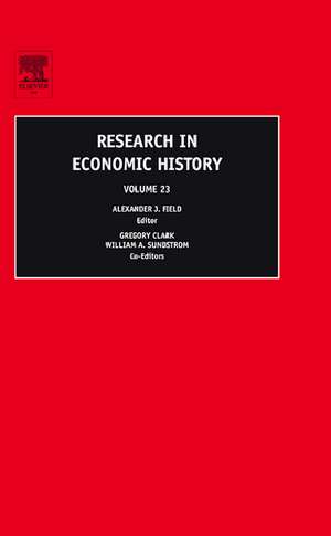 Research in Economic History de Alexander J. Field