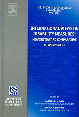 International Views on Disability Measures – Moving Toward Comparative Measurement de Barbara Altman