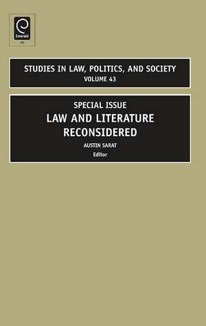 Law and Literature Reconsidered – Special Issue de Austin Sarat