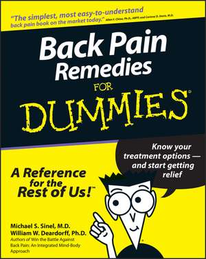 Back Pain Remedies For Dummies de MS Sinel