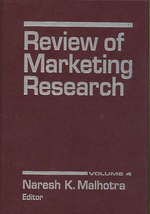 Review of Marketing Research de Naresh K. Malhotra